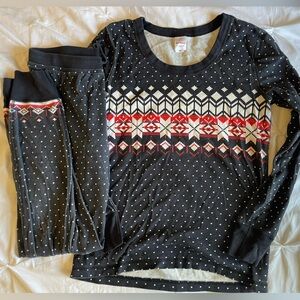 Hanna Andersson Fair Aisle pajamas Size M Christmas Holiday Winter Matching